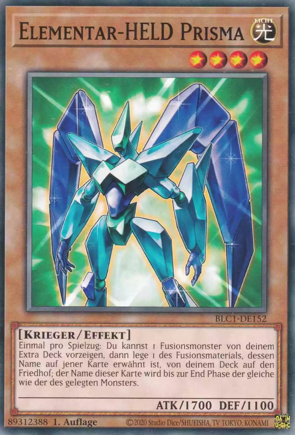 Elementar-HELD Prisma BLC1-DE152 ist in Common Yu-Gi-Oh Karte aus Battles of Legend Chapter 1 1.Auflage