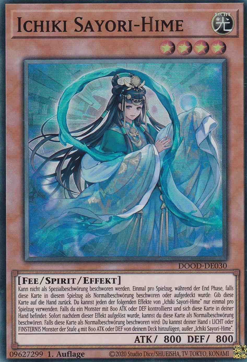 Ichiki Sayori-Hime DOOD-DE030 ist in Super Rare Yu-Gi-Oh Karte aus Doom of Dimensions 1.Auflage