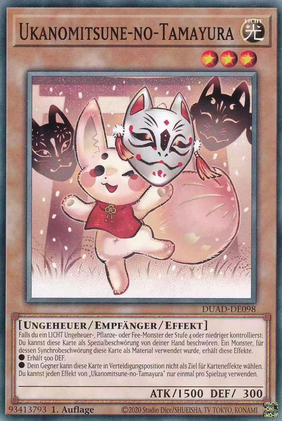 Ukanomitsune-no-Tamayura DUAD-DE098 ist in Common Yu-Gi-Oh Karte aus Duelist’s Advance 1.Auflage