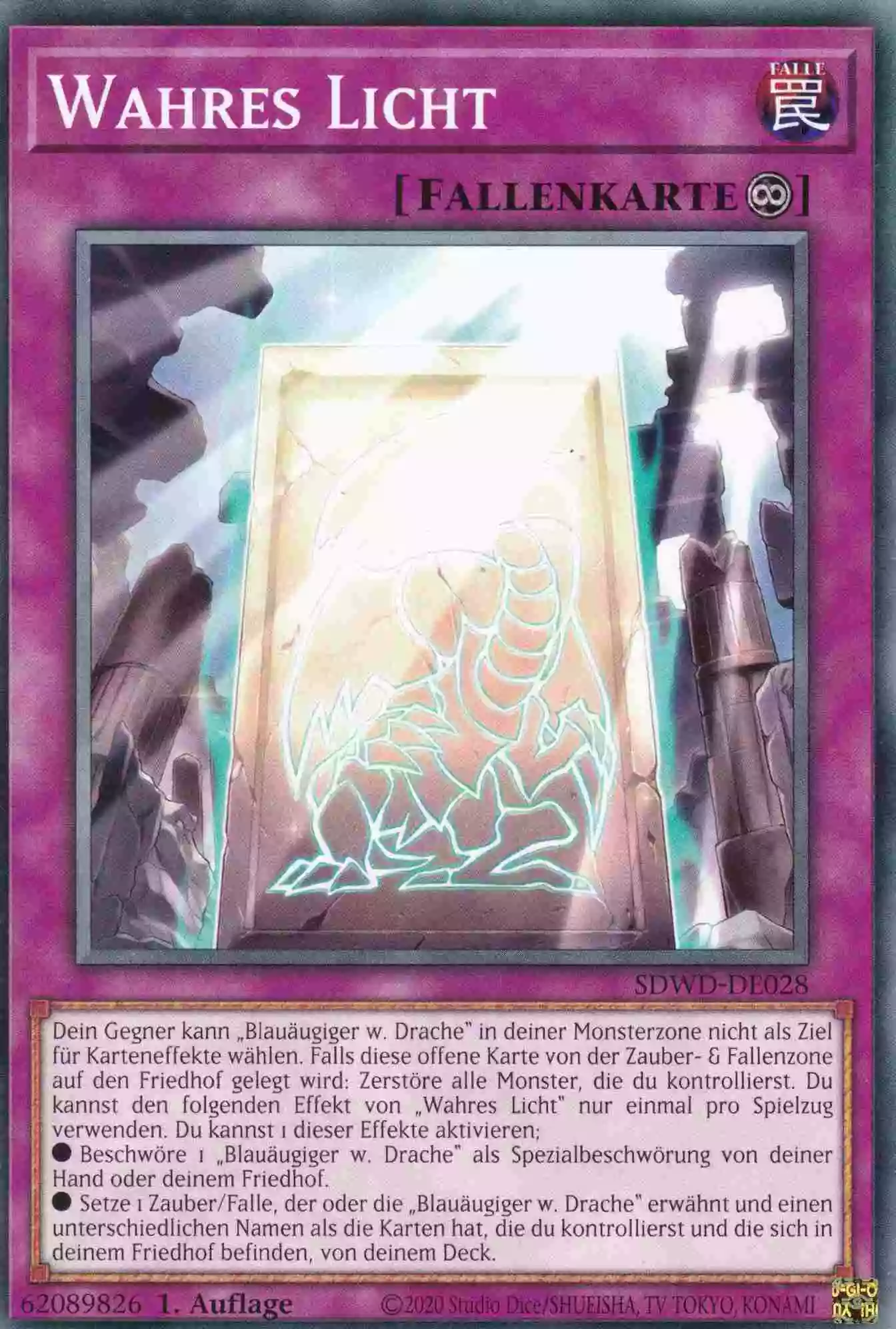 Wahres Licht SDWD-DE028 ist in Common Yu-Gi-Oh Karte aus Blue-Eyes White Destiny 1.Auflage