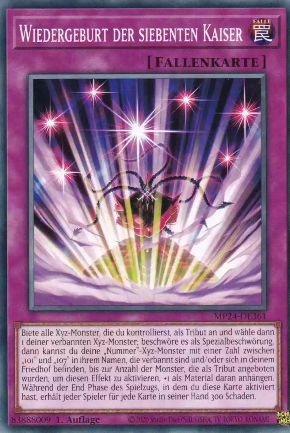 Wiedergeburt der siebenten Kaiser MP24-DE361 ist in Common Yu-Gi-Oh Karte aus 25th Anniversary Tin Dueling Mirrors 1.Auflage