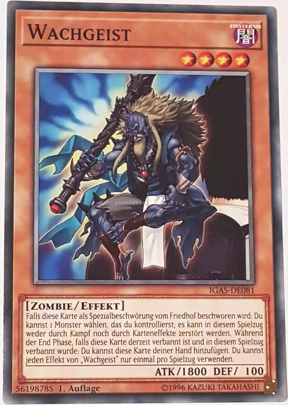 Wachgeist IGAS-DE081 ist in Common Yu-Gi-Oh Karte aus Ignition Assault 1.Auflage