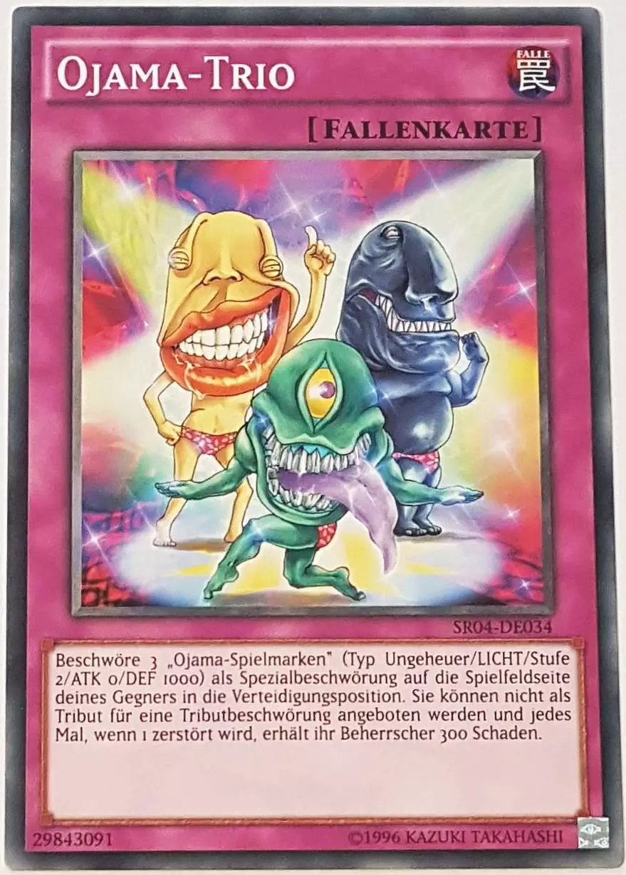 Ojama-Trio SR04-DE034 ist in Common Yu-Gi-Oh Karte aus Dinosmasher's Fury 