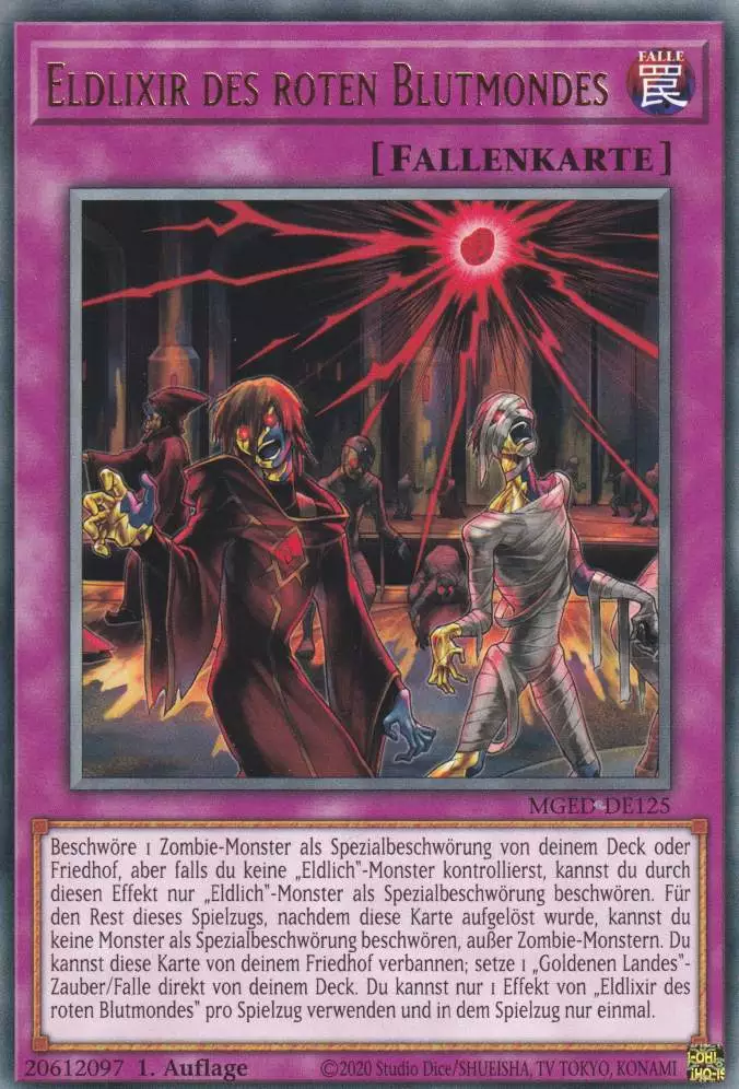 Eldlixir des roten Blutmondes MGED-DE125 ist in Rare Yu-Gi-Oh Karte aus Maximum Gold El Dorado 1.Auflage