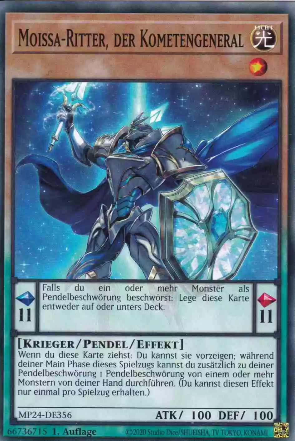 Moissa-Ritter, der Kometengeneral MP24-DE356 ist in Common Yu-Gi-Oh Karte aus 25th Anniversary Tin Dueling Mirrors 1.Auflage