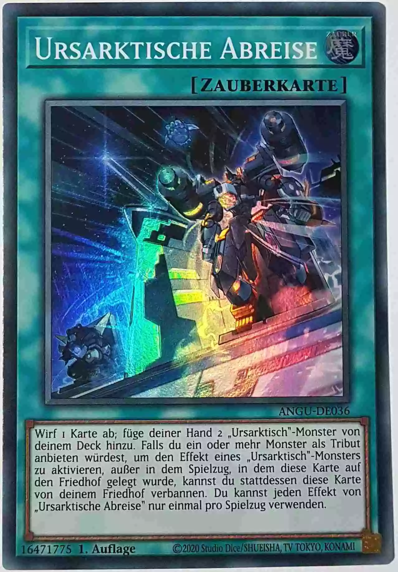 angu-de036-ursarktische-abreise-super-rare-ancient-guardians Ursarktische Abreise ANGU-DE036 ist in Super Rare Yu-Gi-Oh Karte aus Ancient Guardians 1.Auflage