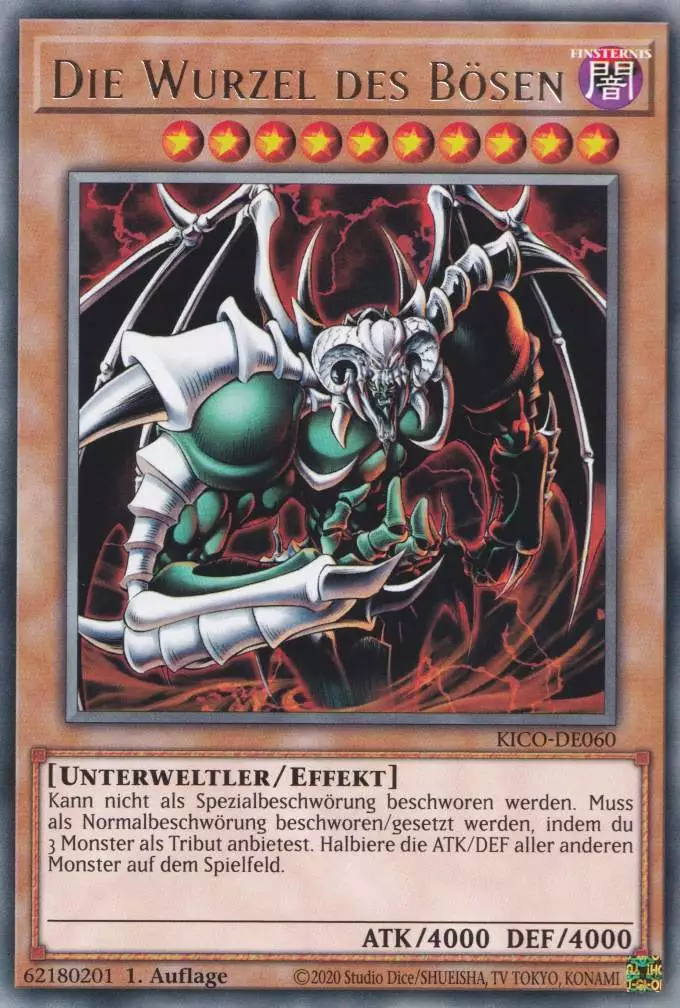 Die Wurzel des Bösen KICO-DE060 ist in Rare Yu-Gi-Oh Karte aus King's Court 1.Auflage