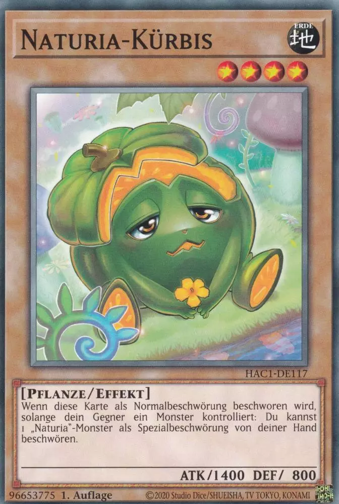 Naturia-Kürbis HAC1-DE117 ist in Common Yu-Gi-Oh Karte aus Hidden Arsenal Chapter 1 1.Auflage