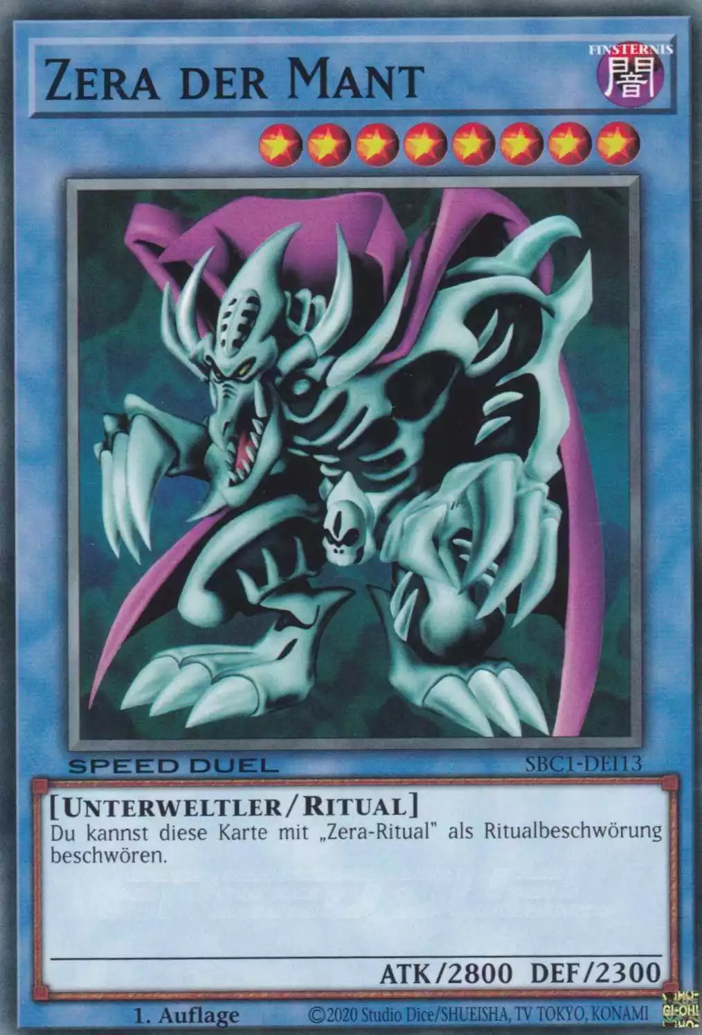 Zera der Mant SBC1-DEI13 ist in Common Yu-Gi-Oh Karte aus Streets of Battle City 1.Auflage