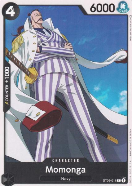 Momonga ST06-011 ist in Common. Die One Piece Karte ist aus The Navy ST06 in Normal Art.