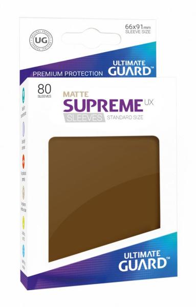 Ultimate Guard Supreme UX Kartenhüllen Standardgröße Matt Braun (80)