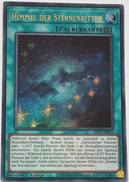 Himmel der Sternenritter GFTP-DE032 ist in Ultra Rare Yu-Gi-Oh Karte aus Ghost From The Past 1.Auflage