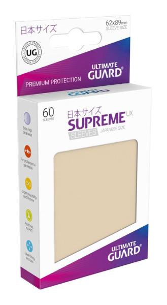 Ultimate Guard Supreme UX Kartenhüllen Japanische Größe Sand (60)