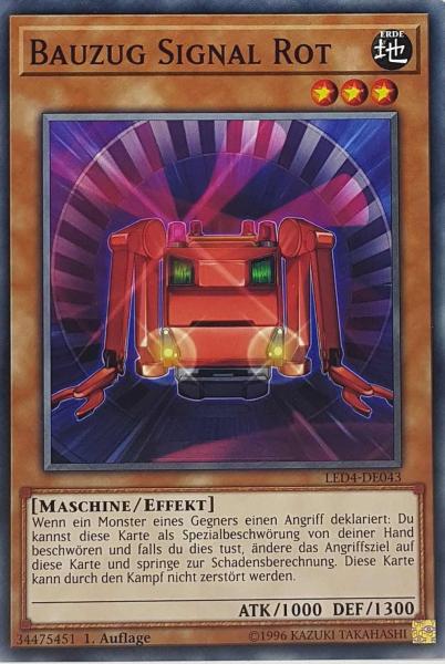 Bauzug Signal Rot LED4-DE043 ist in Common Yu-Gi-Oh Karte aus Legendary Duelists Sisters of the Rose 1. Auflage