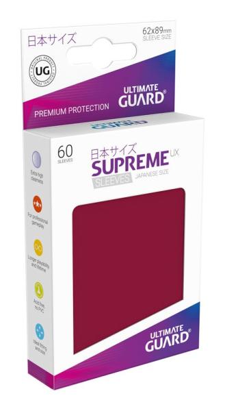 Ultimate Guard Supreme UX Kartenhüllen Japanische Größe Burgundrot (60)