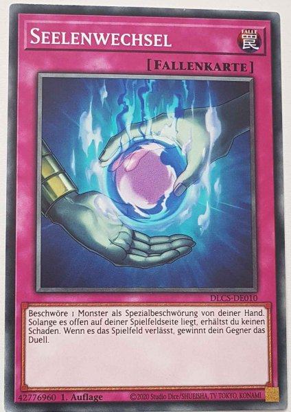 Seelenwechsel DLCS-DE010 ist in Common Yu-Gi-Oh Karte aus Dragons of Legend The Complete Series 1.Auflage