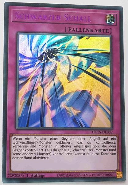 Schwarzer Schall (lila) DLCS-DE032-L ist in Colorful Ultra Rare Yu-Gi-Oh Karte aus Dragons of Legend The Complete Series 1.Auflage