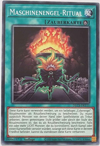 Maschinenengel-Ritual DLCS-DE111 ist in Common Yu-Gi-Oh Karte aus Dragons of Legend The Complete Series 1.Auflage