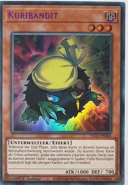 Kuribandit (lila) DLCS-DE004-L ist in Colorful Ultra Rare Yu-Gi-Oh Karte aus Dragons of Legend The Complete Series 1.Auflage