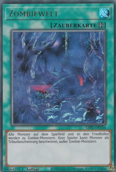 Zombiewelt GFP2-DE154 ist in Ultra Rare Yu-Gi-Oh Karte aus Ghosts from the Past The 2nd Haunting 1.Auflage
