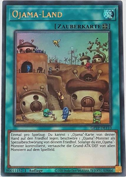 Ojama-Land GFTP-DE110 ist in Ultra Rare Yu-Gi-Oh Karte aus Ghost From The Past 1.Auflage
