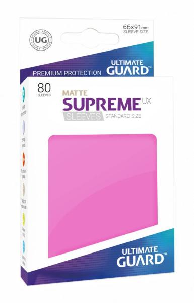 Ultimate Guard Supreme UX Kartenhüllen Standardgröße Matt Pink (80)