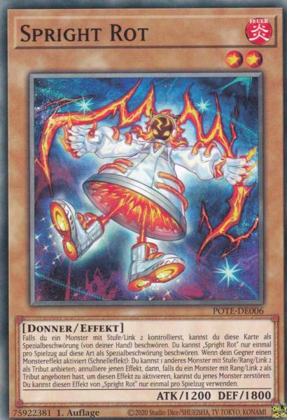 Spright Rot POTE-DE006 ist in Common Yu-Gi-Oh Karte aus Power of the Elements 1.Auflage