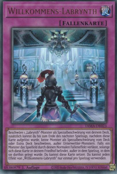 Willkommens-Labrynth TAMA-DE023 ist in Ultra Rare Yu-Gi-Oh Karte aus Tactical Masters 1.Auflage