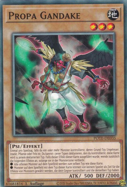 Propa Gandake POTE-DE035 ist in Common Yu-Gi-Oh Karte aus Power of the Elements 1.Auflage