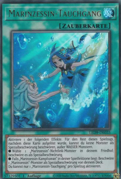 Marinzessin-Tauchgang LED9-DE035 ist in Ultra Rare Yu-Gi-Oh Karte aus Legendary Duelists Duels from the Deep 1.Auflage