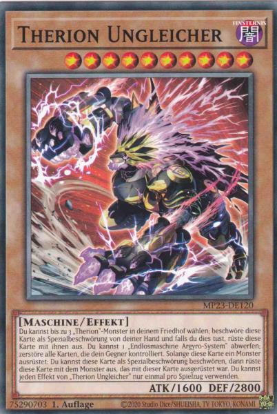 Therion Ungleicher MP23-DE120 ist in Common Yu-Gi-Oh Karte aus 25th Anniversary Tin Dueling Heroes 1.Auflage
