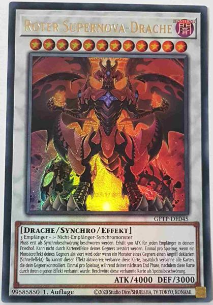 Roter Supernova-Drache GFTP-DE045 ist in Ultra Rare Yu-Gi-Oh Karte aus Ghost From The Past 1.Auflage