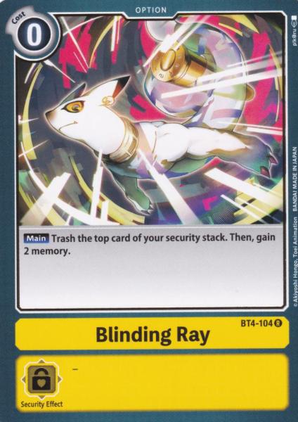 Blinding Ray BT4-104 ist in Rare. Die Digimon Karte ist aus Great Legend BT04 