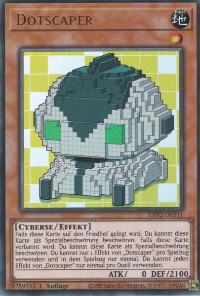 Dotscaper GFP2-DE111 ist in Ultra Rare Yu-Gi-Oh Karte aus Ghosts from the Past The 2nd Haunting 1.Auflage