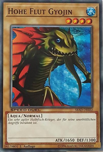 Hohe Flut Gyojin SBAD-DE022 ist in Common Yu-Gi-Oh Karte aus Speed Duel Attack from the Deep 1. Auflage