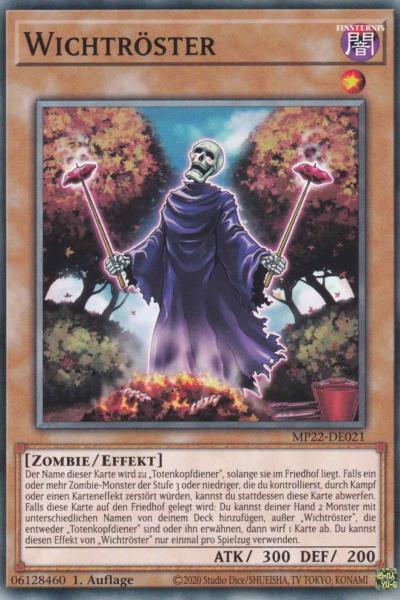 Wichtröster MP22-DE021 ist in Common Yu-Gi-Oh Karte aus Tin of the Pharaoh’s Gods 1.Auflage