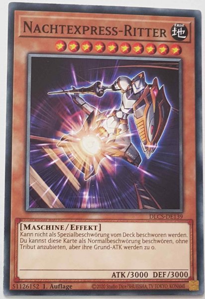 Nachtexpress-Ritter DLCS-DE139 ist in Common Yu-Gi-Oh Karte aus Dragons of Legend The Complete Series 1.Auflage