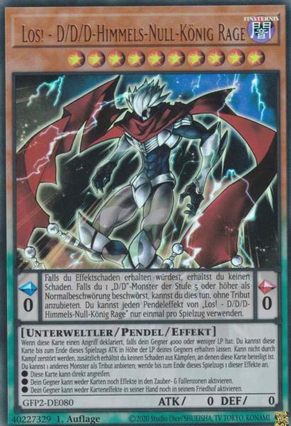 Los! - D/D/D-Himmels-Null-König Rage GFP2-DE080 ist in Ultra Rare Yu-Gi-Oh Karte aus Ghosts from the Past The 2nd Haunting 1.Auflage