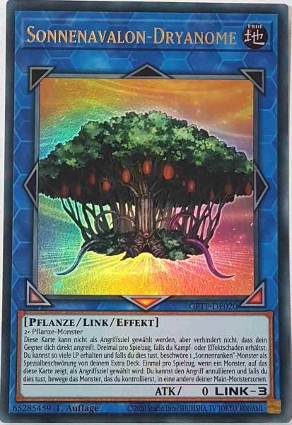 Sonnenavalon-Dryanome GFTP-DE020 ist in Ultra Rare Yu-Gi-Oh Karte aus Ghost From The Past 1.Auflage