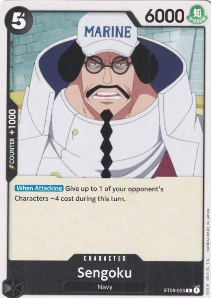 Sengoku ST06-005 ist in Common. Die One Piece Karte ist aus The Navy ST06 in Normal Art.