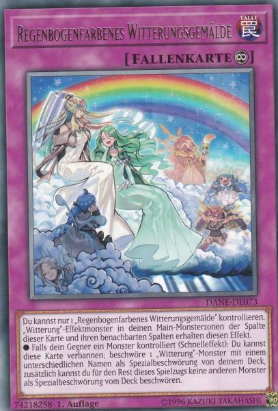 Regenbogenfarbenes Witterungsgemälde DANE-DE073 ist in Rare Yu-Gi-Oh Karte aus Dark Neostorm 1.Auflage