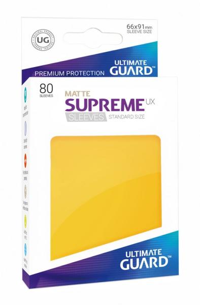 Ultimate Guard Supreme UX Kartenhüllen Standardgröße Matt Gelb (80)
