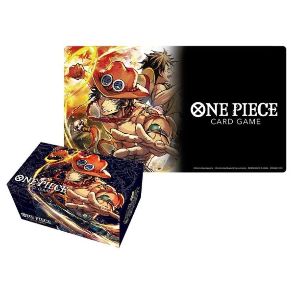One Piece Card Game - Playmat and Storage Box Set -Portgas.D.Ace