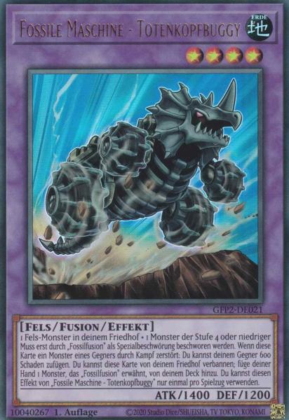 Fossile Maschine - Totenkopfbuggy GFP2-DE021 ist in Ultra Rare Yu-Gi-Oh Karte aus Ghosts from the Past The 2nd Haunting 1.Auflage