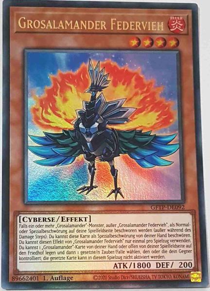 Grosalamander Federvieh GFTP-DE092 ist in Ultra Rare Yu-Gi-Oh Karte aus Ghost From The Past 1.Auflage