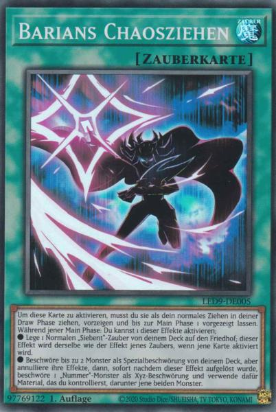 Barians Chaosziehen LED9-DE005 ist in Super Rare Yu-Gi-Oh Karte aus Legendary Duelists Duels from the Deep 1.Auflage