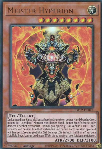 Meister Hyperion GFP2-DE047 ist in Ultra Rare Yu-Gi-Oh Karte aus Ghosts from the Past The 2nd Haunting 1.Auflage