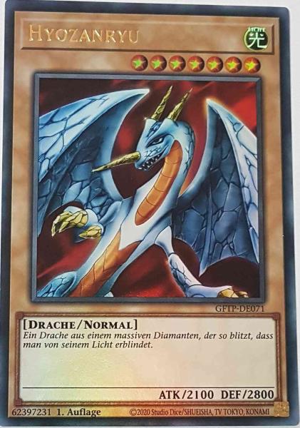 Hyozanryu GFTP-DE071 ist in Ultra Rare Yu-Gi-Oh Karte aus Ghost From The Past 1.Auflage