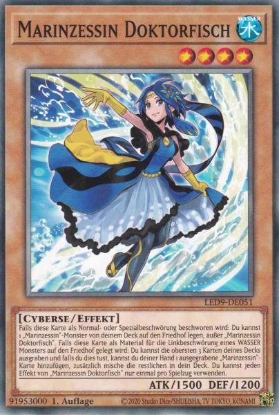 Marinzessin Doktorfisch LED9-DE051 ist in Common Yu-Gi-Oh Karte aus Legendary Duelists Duels from the Deep 1.Auflage