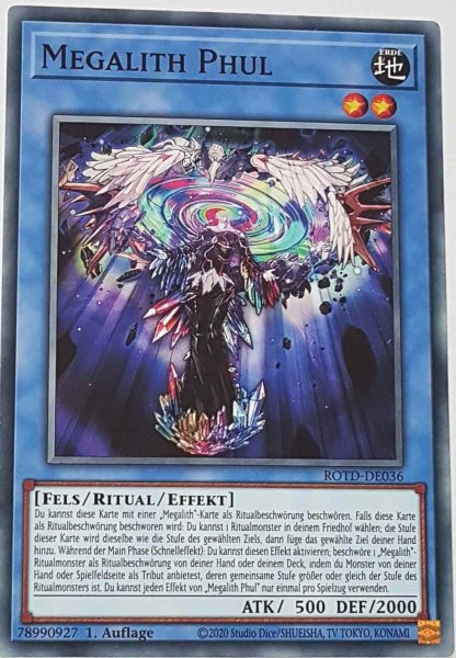 Megalith Phul ROTD-DE036 ist in Common Yu-Gi-Oh Karte aus Rise of the Duelist 1.Auflage